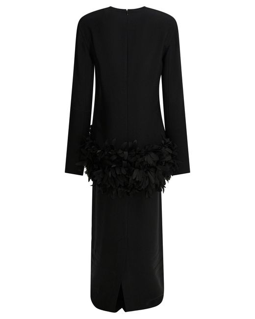 Totême  Black Long Petal Dress