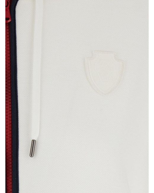 Brunello Cucinelli White Zippered Hoodie