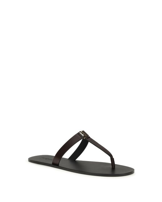 Saint Laurent Black Babylone Thong Sandals for men