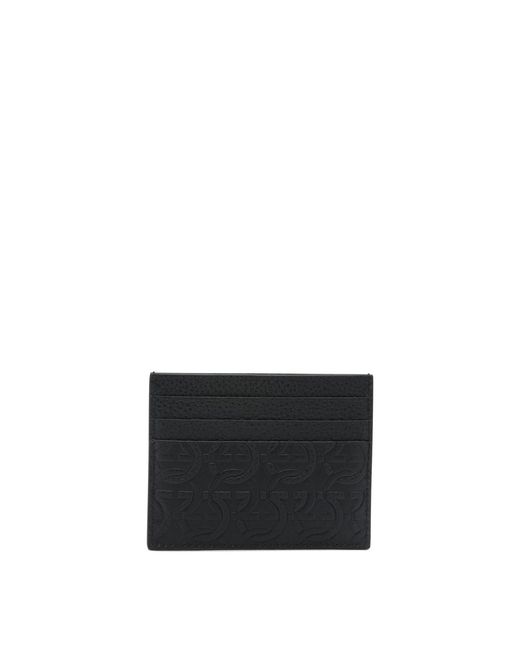 Ferragamo White Wallets & Card Holders Black for men