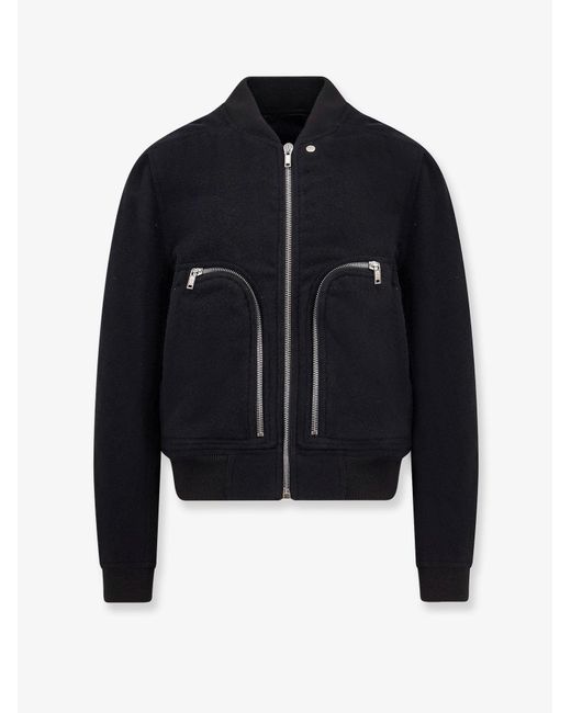 Rick Owens Blue Bauhaus Flight Virgin Wool Bomber for men