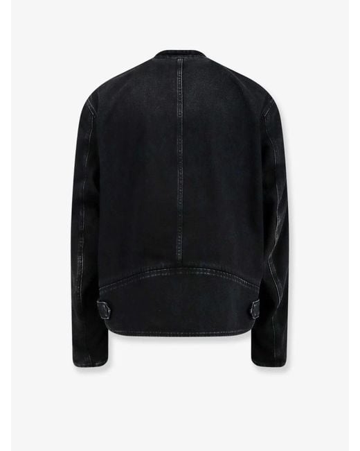 Gucci Black Denim Jacket With Web Detail for men