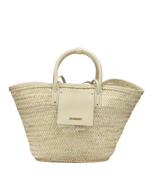 Jacquemus Natural Le Panier Soli Medium Other Fibers Cow Leather Handbag