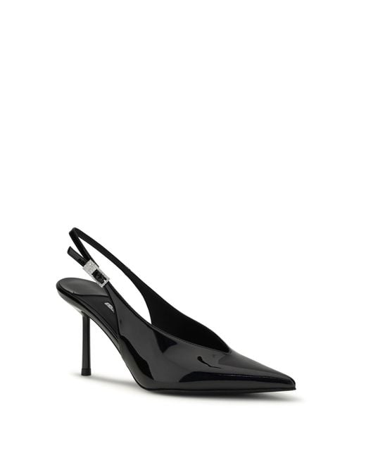 Le Silla Black Slingback Pumps Clivage Patent