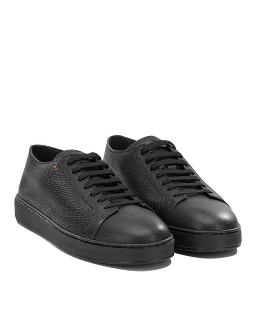 Santoni Black "Dumps" Low-Top Sneakers for men