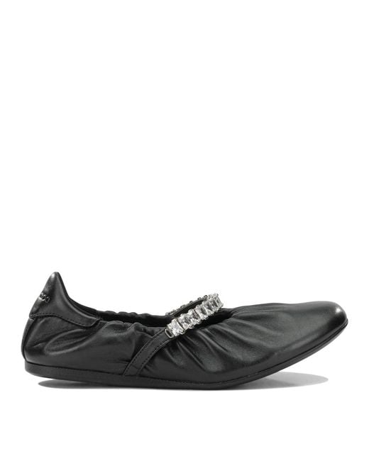 Jimmy Choo Black Jade Classic Ballet Flats