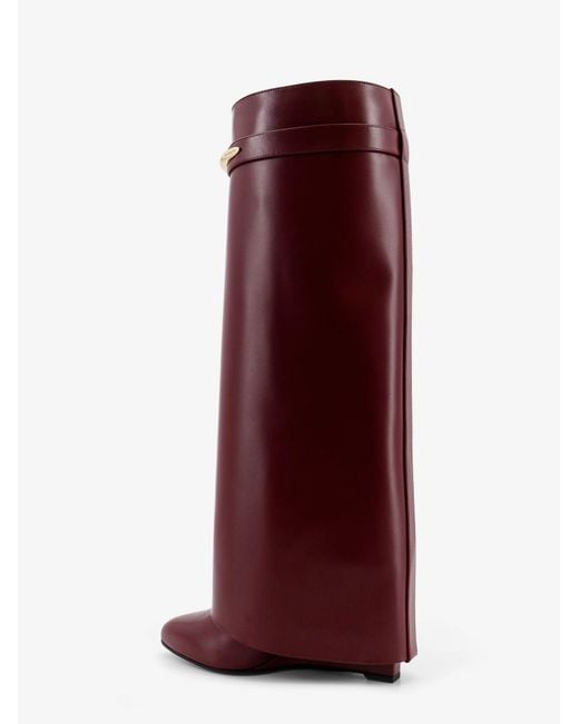 Givenchy Red Shark Leather Boots