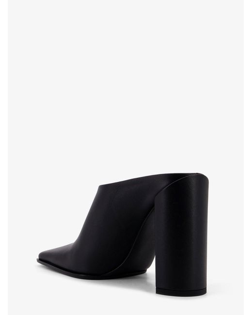Alaïa White Square Leather Mule