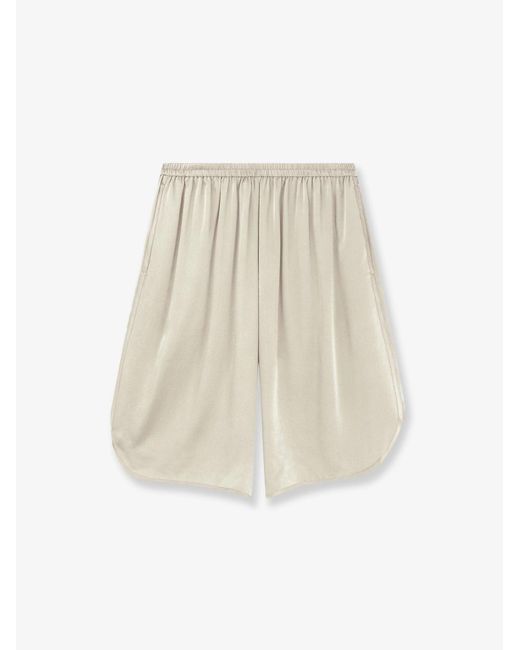 Frankie Shop White Nelis Satin Bermuda Shorts