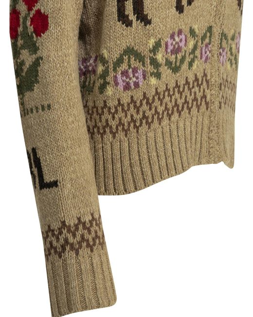 Polo Ralph Lauren Green Textured-Knit Cardigan