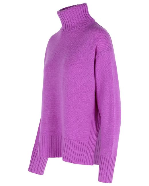Polo Ralph Lauren Purple Wool Turtleneck Sweater