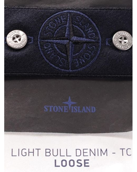 Stone Island Brown Loose Fit Denim Jeans for men