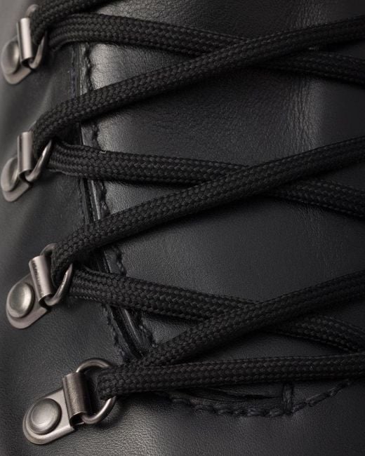 Prada Black "Brixxen" Lace Up Ankle Boots