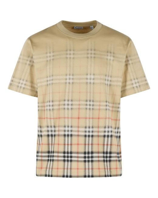 Burberry White 'Ryan' Sand Cotton T-Shirt for men