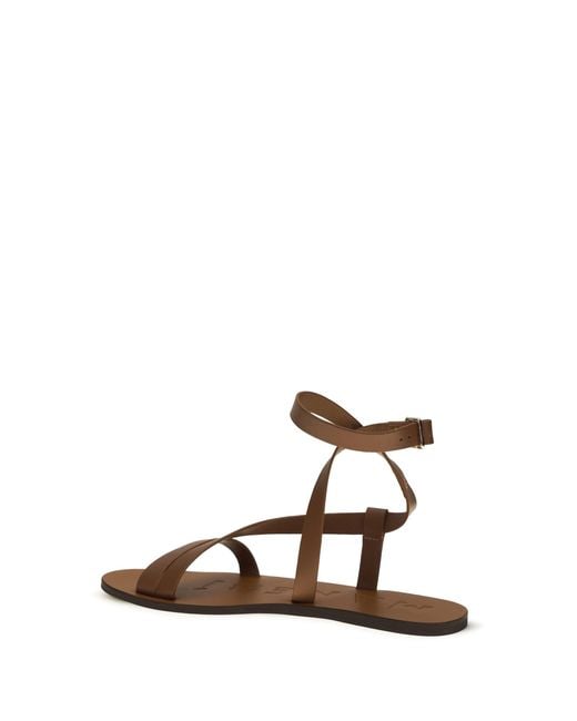 Manebí White Canyon Leather Sandals Tan Gladiator