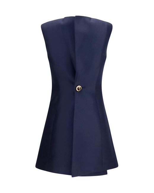 Balenciaga Blue A-Line Mini Dress