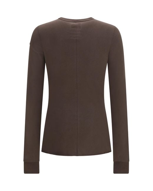 Moncler Brown Rick Owens Girder Long-Sleeved T-Shirt + Rick Owens for men