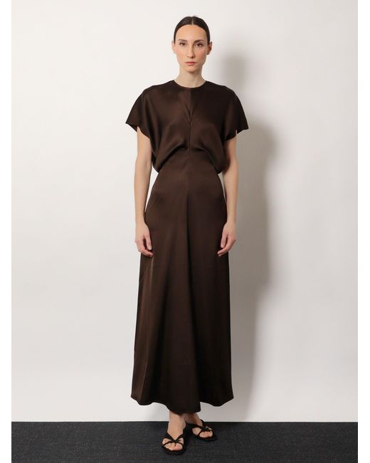Totême Brown Long Viscose Dress