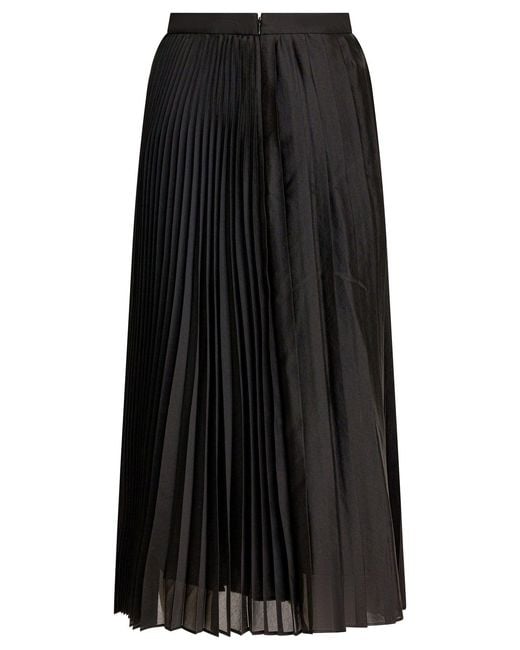 Sandbeige Black Polyester Skirt
