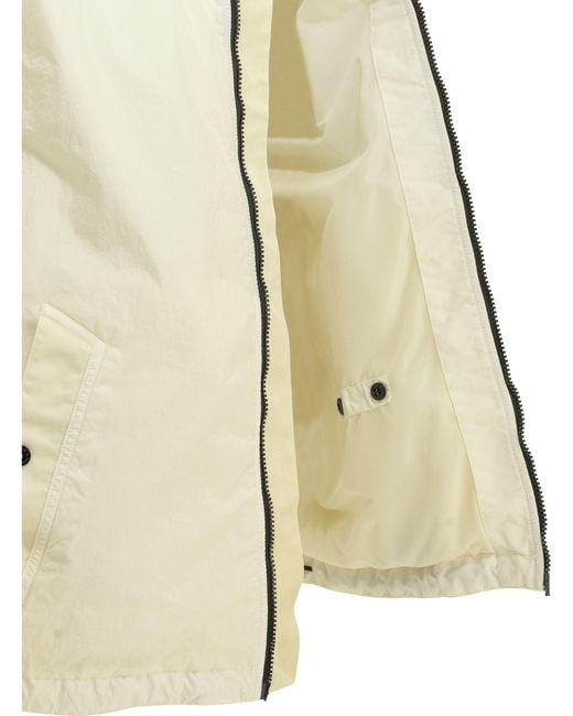Stone Island Natural "Crinkle Reps Ny" Windbreaker Jacket for men