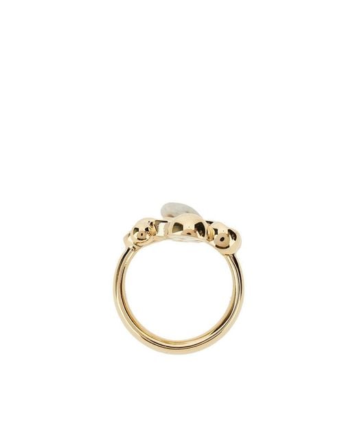 Gucci Metallic 'Gg Marmont' Ring With Zirconia