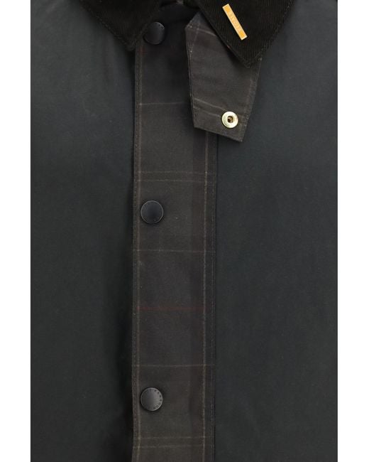 Barbour Black Icons Patch Bedale Waxed Jacket Sage for men