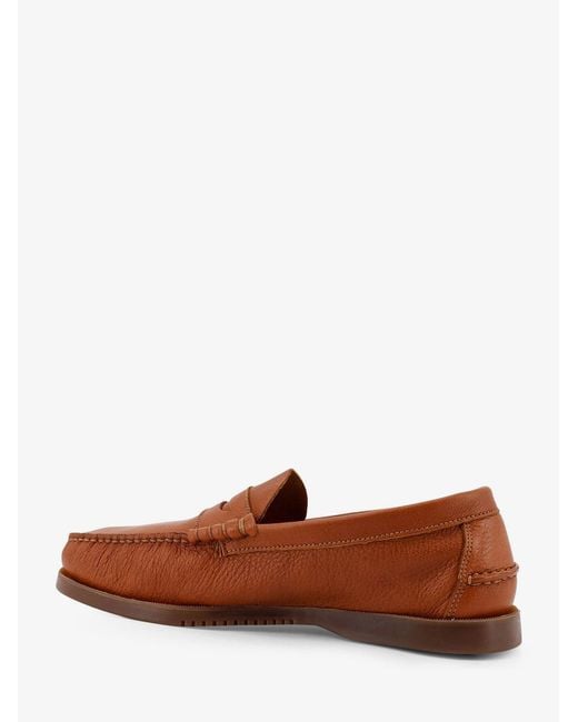 Paraboot Brown Leather Loafers for men