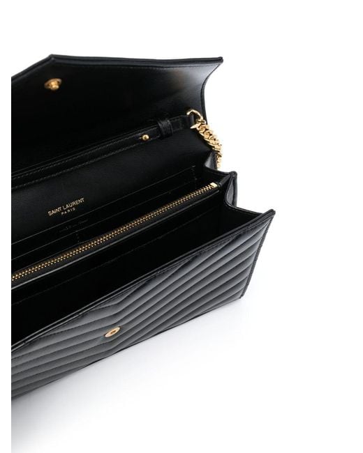 Saint Laurent Black "Cassandre" Pouch With Chain