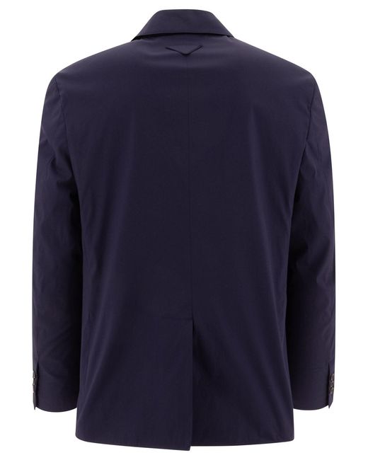 Prada Blue Single-Breasted Jacket for men