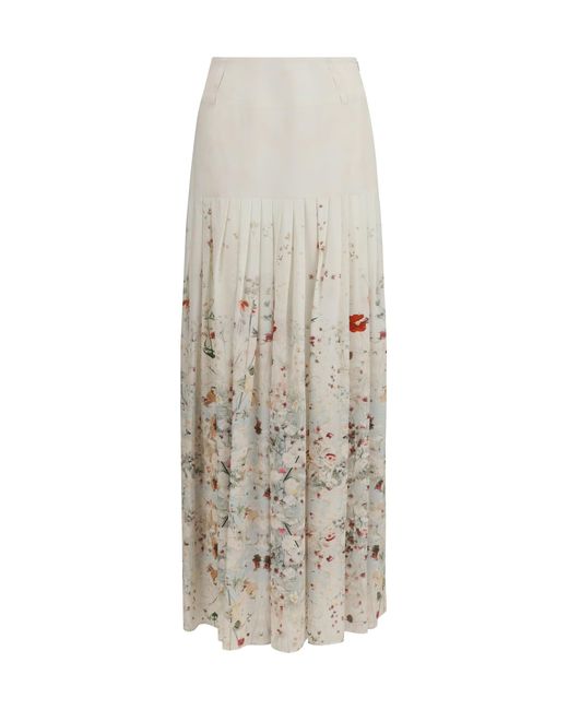 Women's White Long Skirt Calla