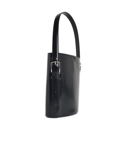 Coperni Black 'Erconomic Bucket' Leather Bag