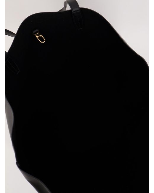 Totême Black Roam Leather Shoulder Bag