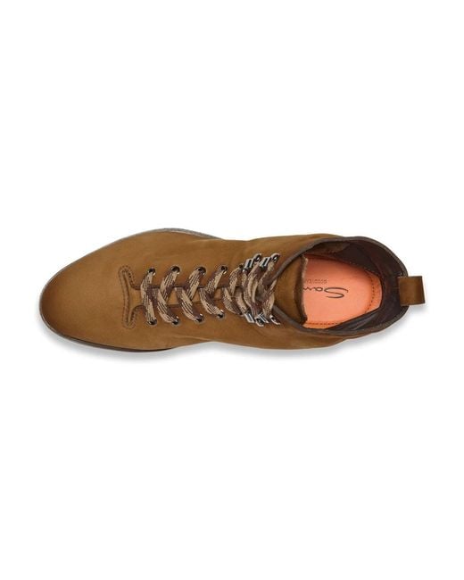 Santoni Brown Trekking Lace Up Ankle Boots for men