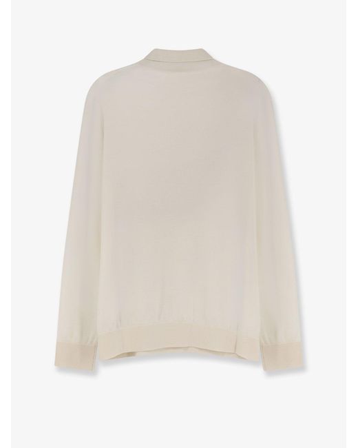 The Row White Cashmere And Silk Blend Turtleneck