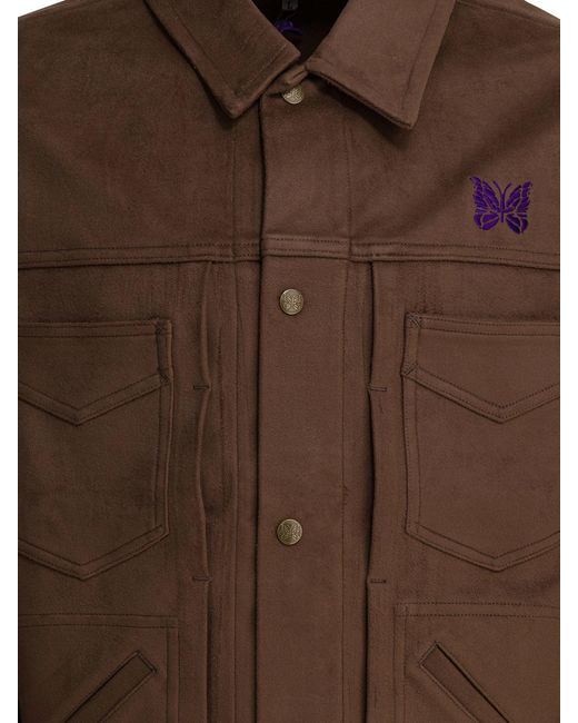 Needles Brown "Penny Jean" Overshirt Jacket for men