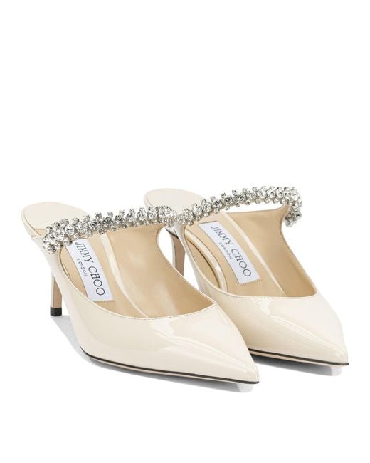 Jimmy Choo White "Bing 65Mm" Mules