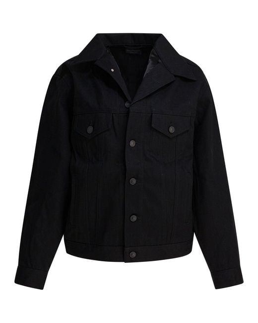 Balenciaga Black Standing Denim Jacket