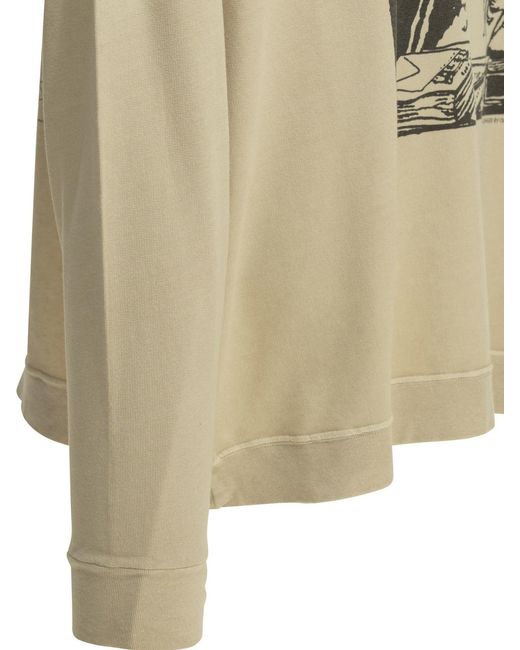 Our Legacy Multicolor Angry Fan Mail Crewneck Cotton Linen Sweatshirt for men