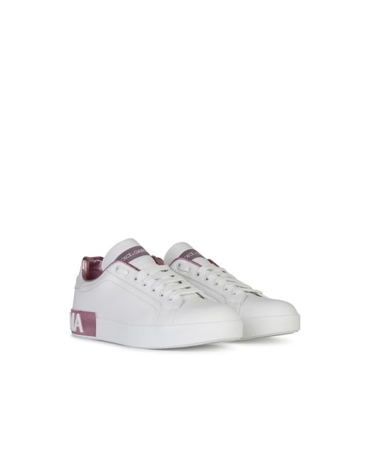 Dolce & Gabbana White Sneakers Portofino Calfskin