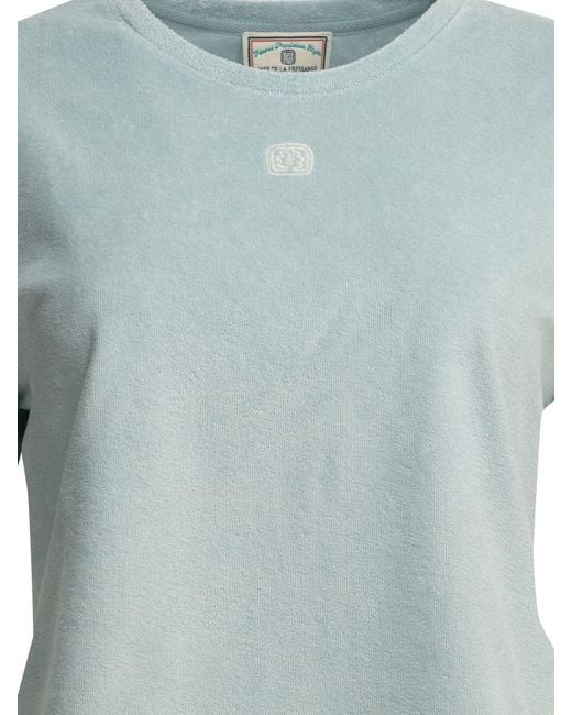Ines De La Fressange Paris Blue Cotton T-Shirt Light