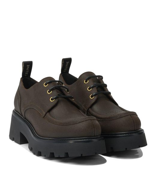 Céline Black Lace-Up Shoes