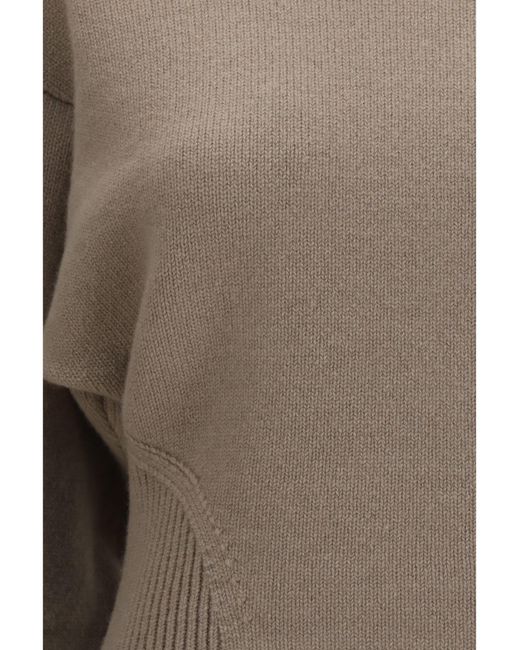 Alaïa Natural Alaïa Cashmere Crewneck Sweater Sable
