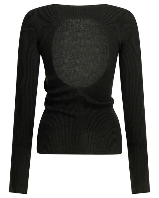 Rick Owens Black "Al" Boat Sweater