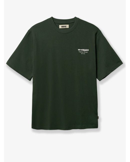 Woodbird Green Wbbaine Organic Cotton T-Shirt for men