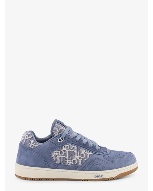Dior Blue Dior B27 Uptown Dior Oblique Jacquard Fabric And Suede Sneakers for men