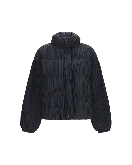 GONGDID DESIGN Blue Reversible High-Neck Puffer Jacket