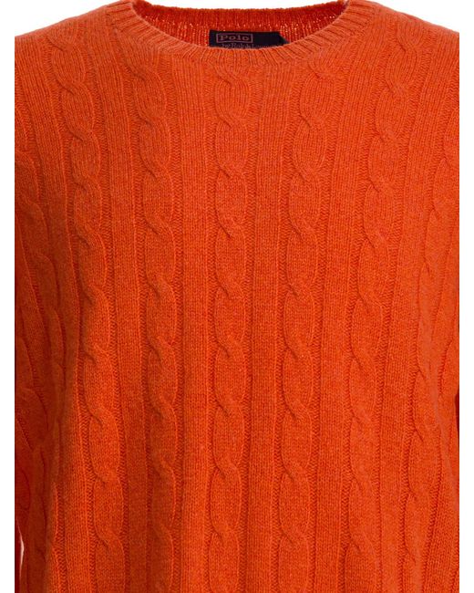 Polo Ralph Lauren Orange Cashmere Sweater for men