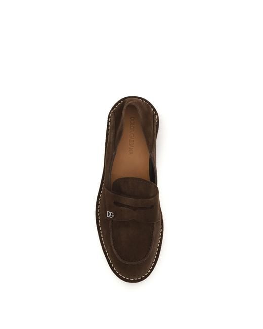 Dolce & Gabbana Multicolor Suede Loafers for men