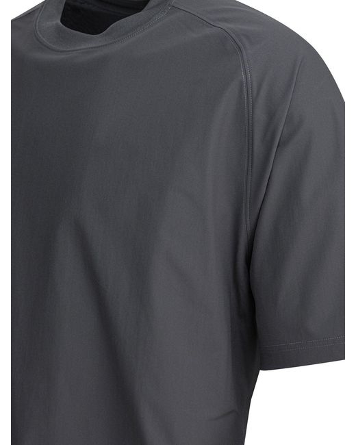 DAIWA PIER 39 Black "Tech" Crewneck T-Shirt for men