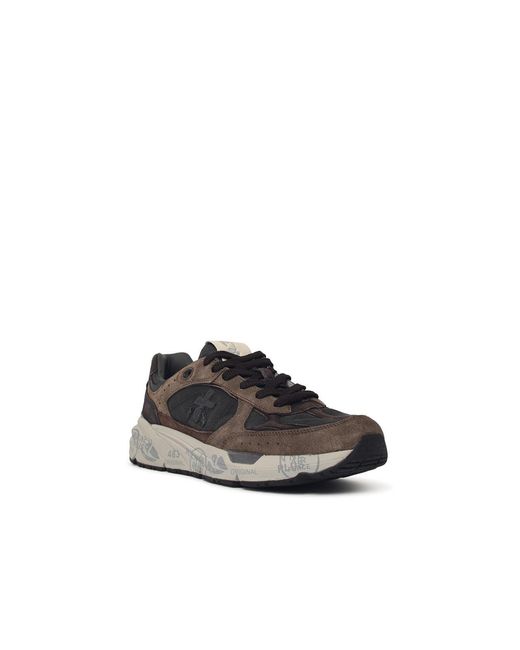 Premiata Black 'Mase25 8421' Suede Blend Sneakers for men